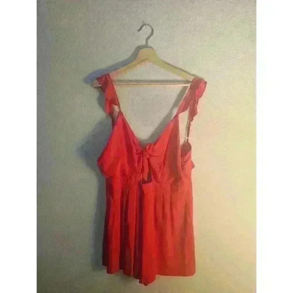 Ruffled Red Sexy Romper